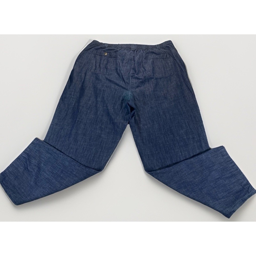 King Size Elastic Waist Drawstring Jeans 3XL 38 Waist 44 Straight Leg Western - Picture 3 of 8